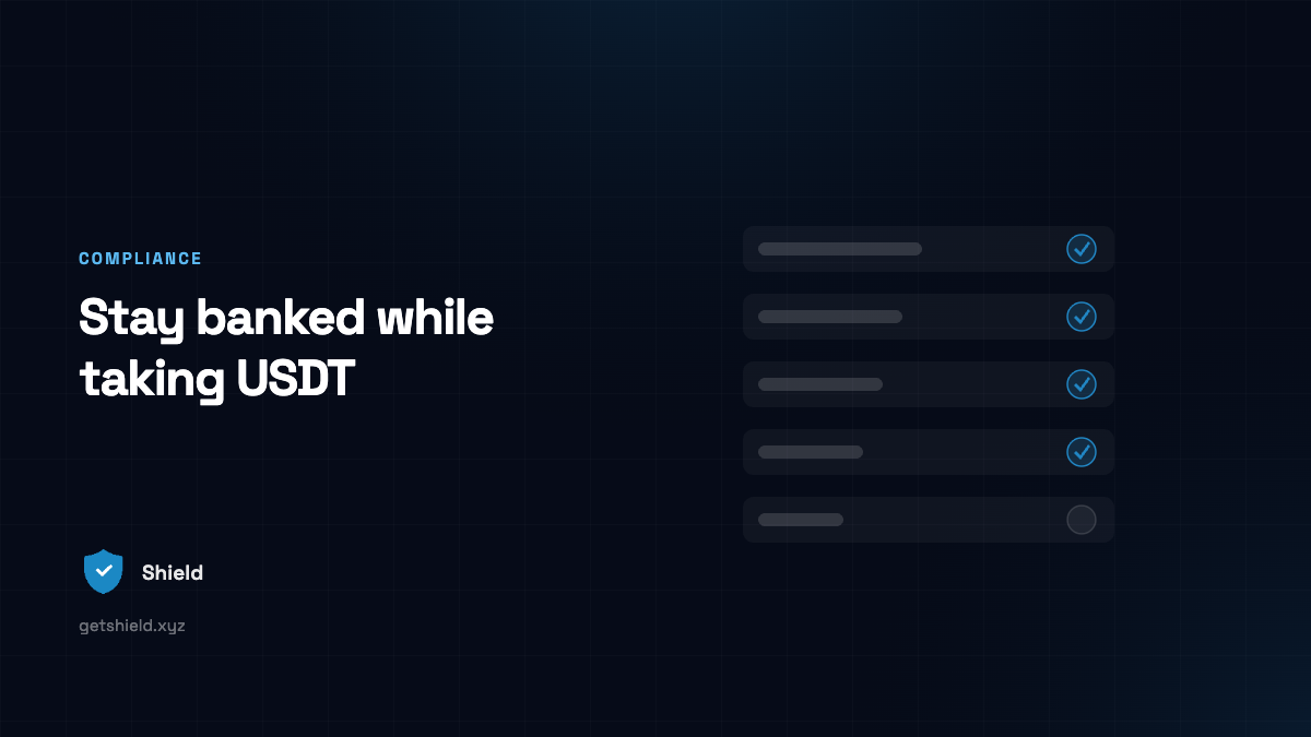 How to Keep Your Bank Account While Accepting USDT